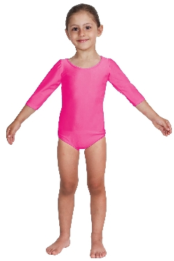 BODY DANZA LYCRA MANICA TRE QUARTI FUCSIA BABY